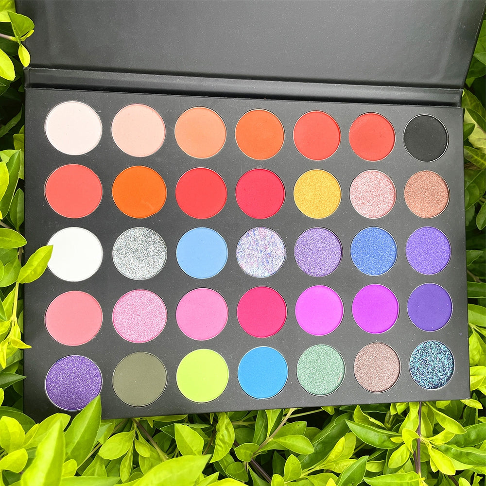 35 color matte eyeshadow palette high pigmented black palette