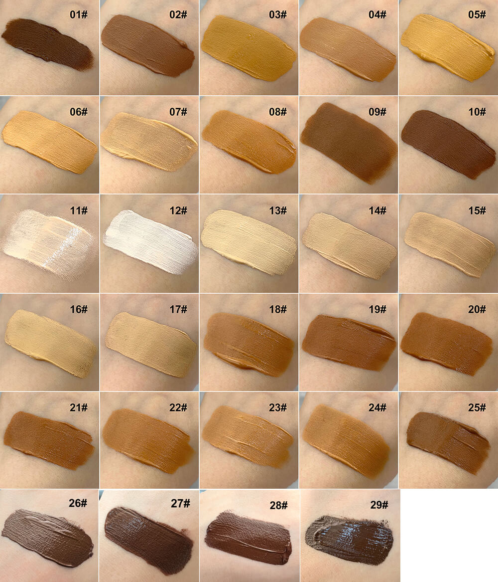 24 color liquid foundation matte SPF15 full coverage waterproof