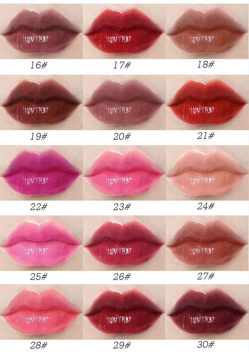 39 color lip gloss nude lip tint high pigmented waterproof private label (color 01-33)
