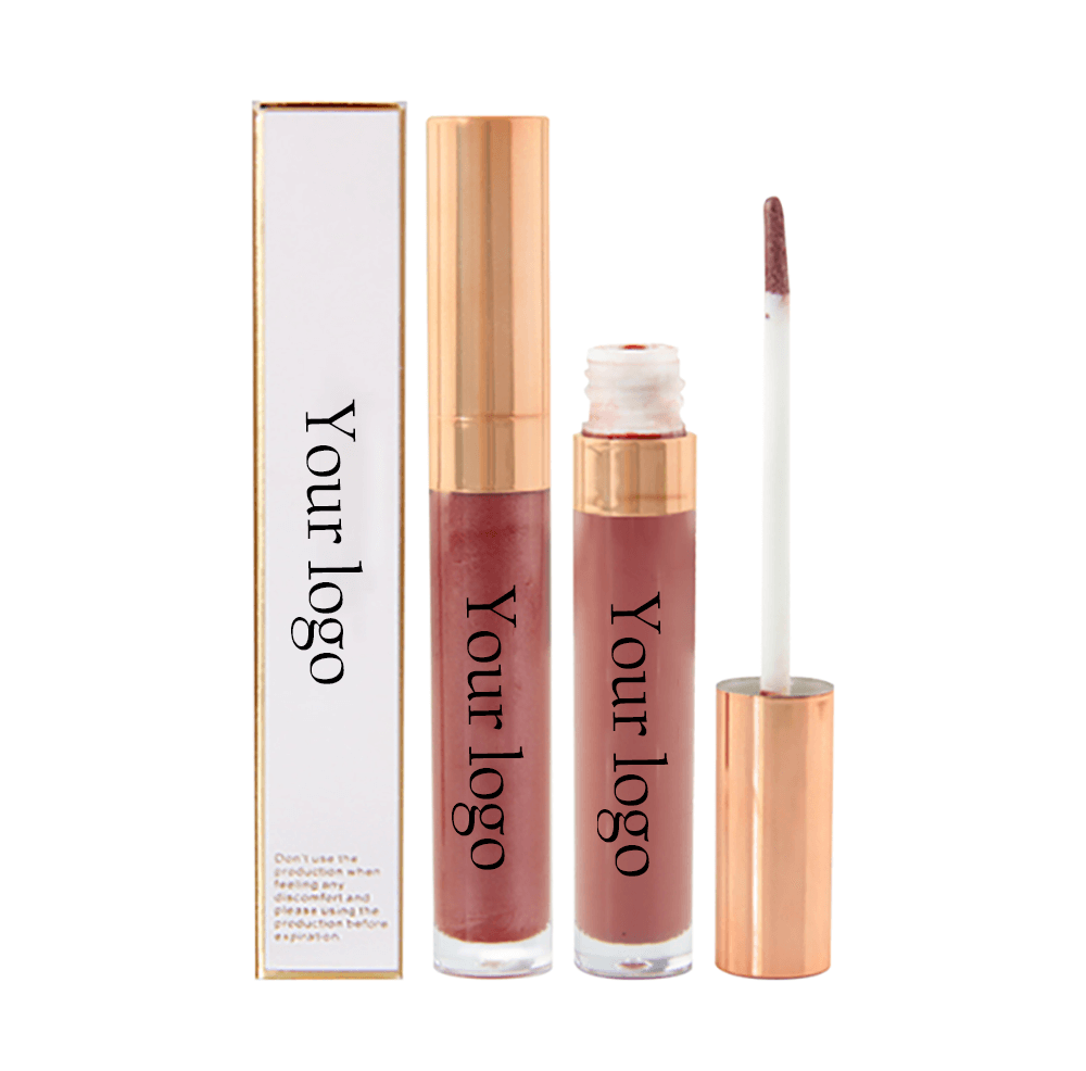 6 color lip gloss nude shimmer high pigmented gold tube