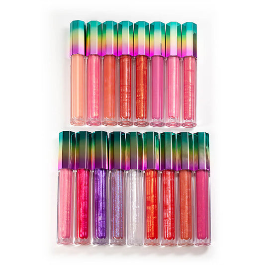 26 color lip gloss mermaid glitter shinny high pigmented private label