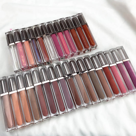 29 color lip gloss dark color nude high pigmented private label