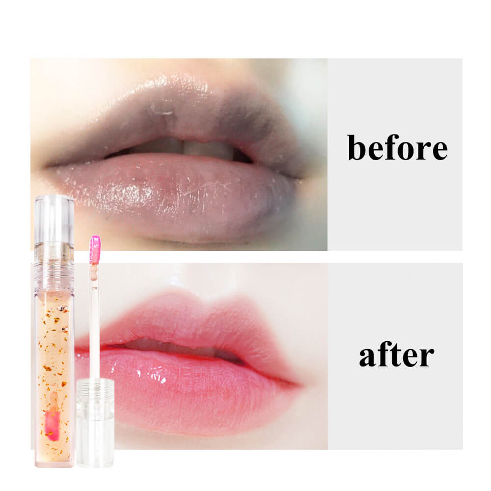 6 color lip oil 24k gold foil repair temperature color change