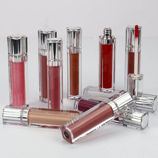 20 Color Nude Lip Gloss Matte Liquid Lipstick Long Lasting Vegan Silver Tube