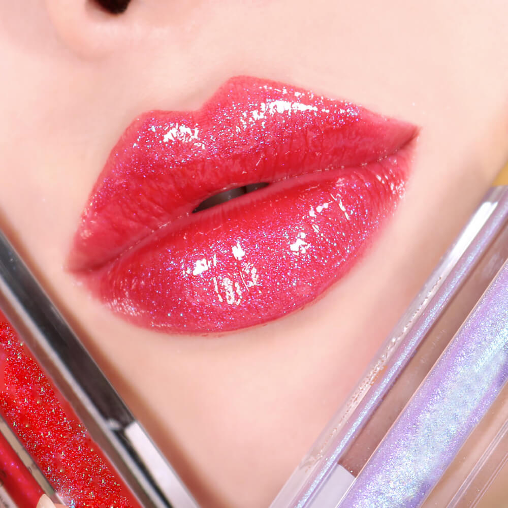 26 color lip gloss mermaid glitter shinny high pigmented private label