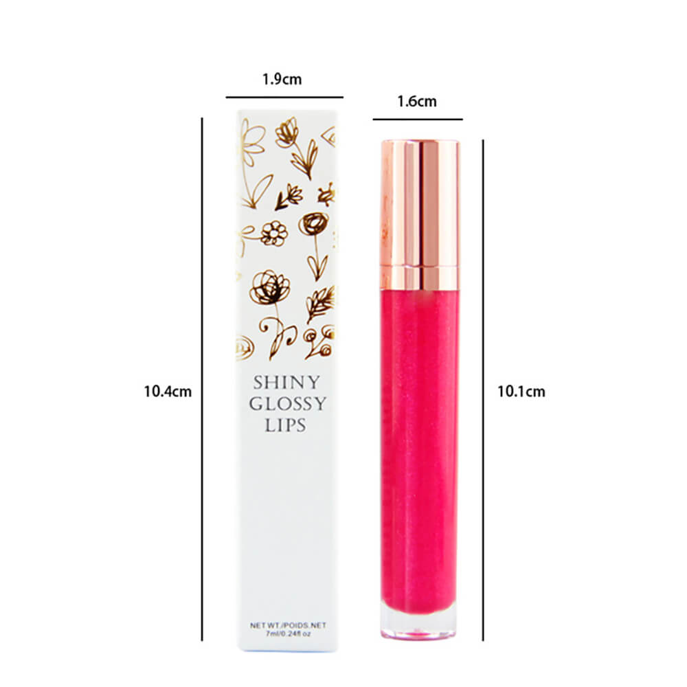 7 color lip gloss nude shimmer high pigmented gold tube