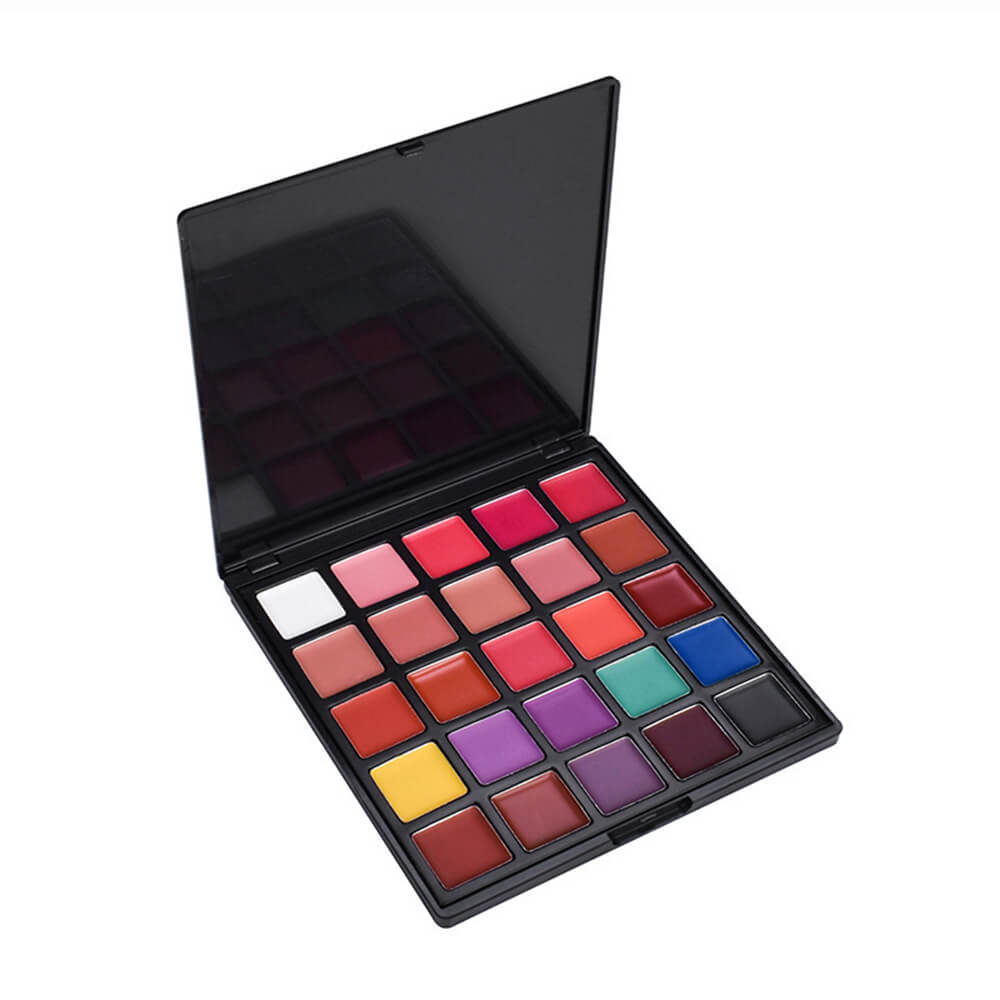 25 color lip gloss palette matte moisturizing vegan