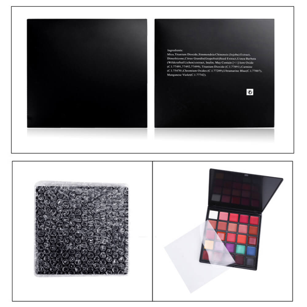 25 color lip gloss palette matte moisturizing long lasting vegan