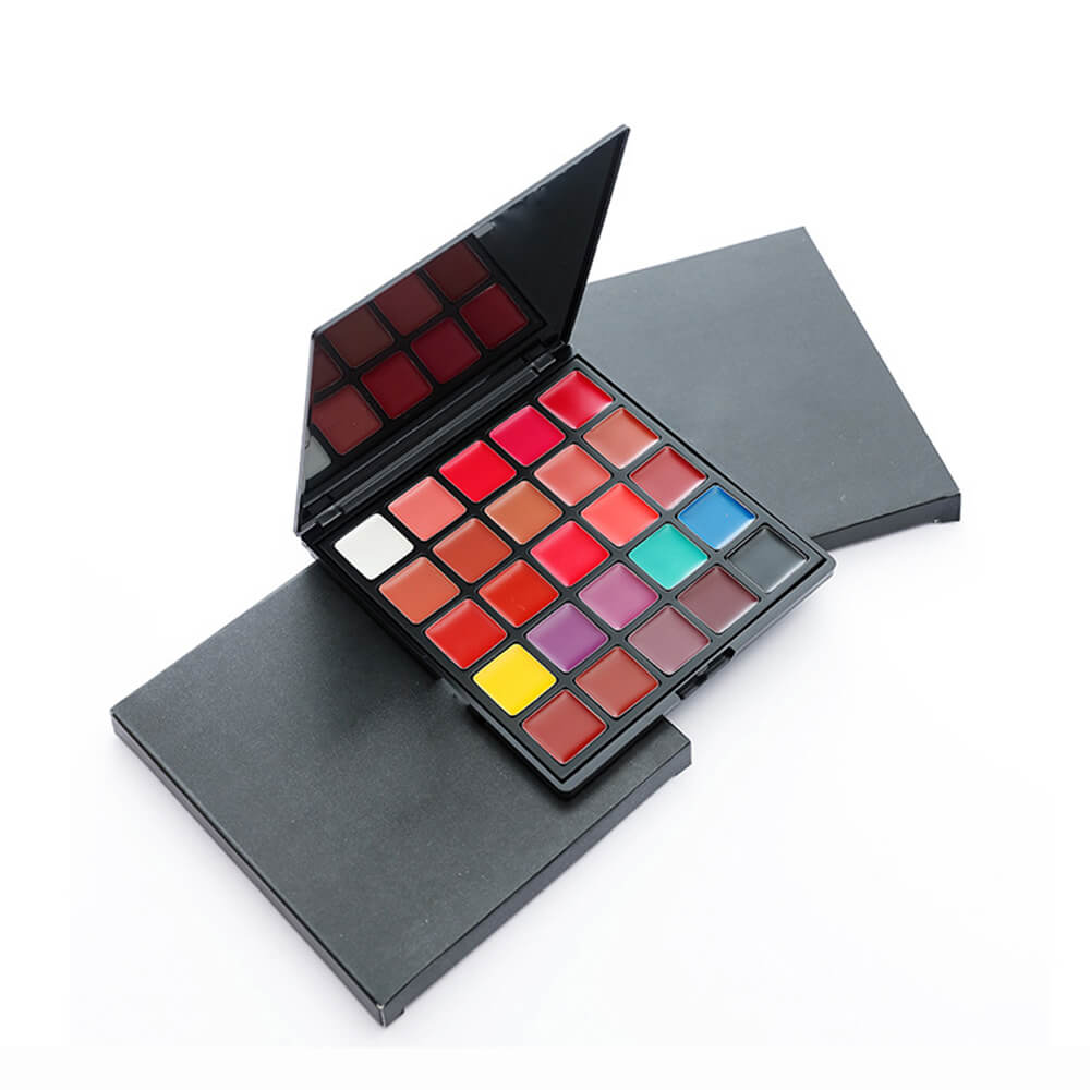 25 color lip gloss palette matte moisturizing vegan
