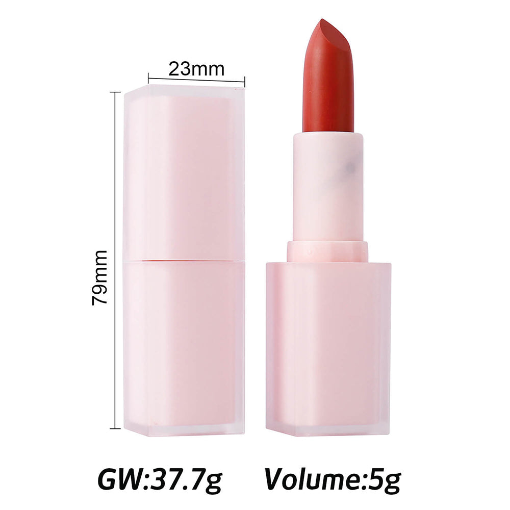 14 color lipstick matte moisturizing waterproof pink tube