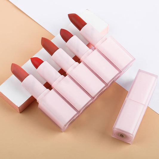 14 color lipstick matte moisturizing waterproof pink tube
