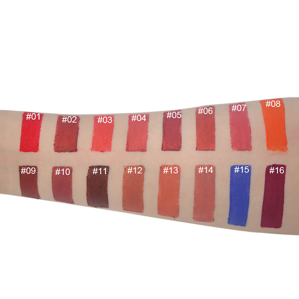 16 color lipstick matte long lasting moisturizing cream vegan