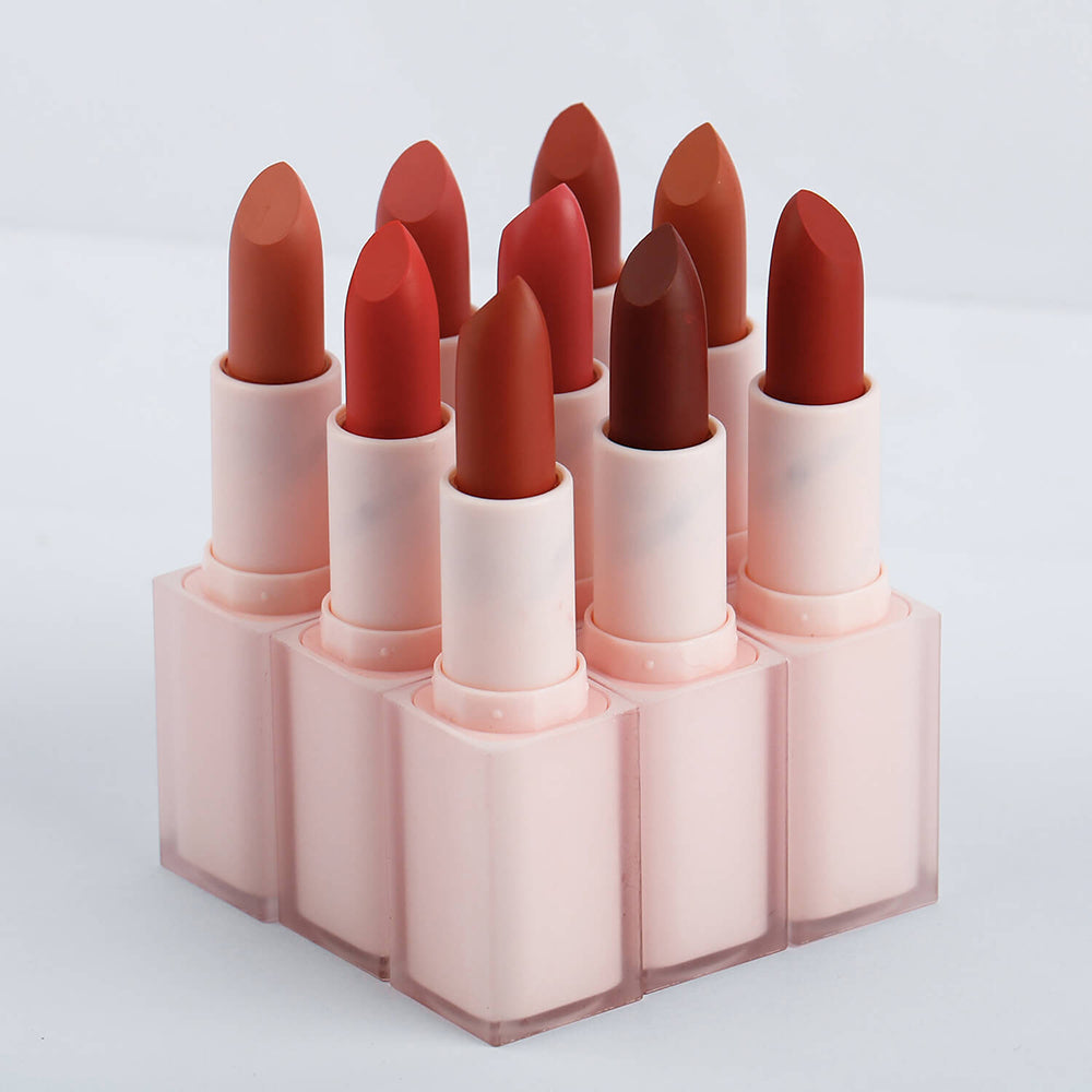 14 color lipstick matte moisturizing waterproof pink tube