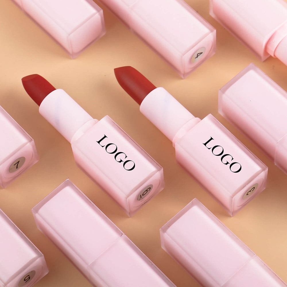 14 color lipstick matte moisturizing waterproof pink tube