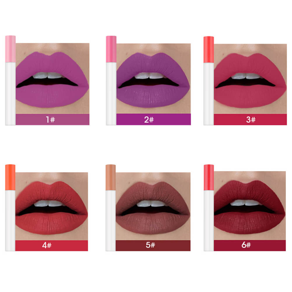 6 pcs lip kit liquid lipstick set matte long lasting cigarette design