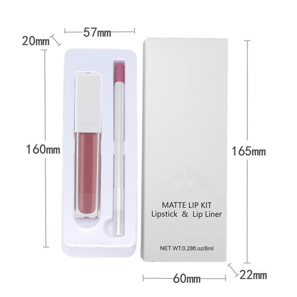 21 color liquid lipstick & lip liner set matte long lasting