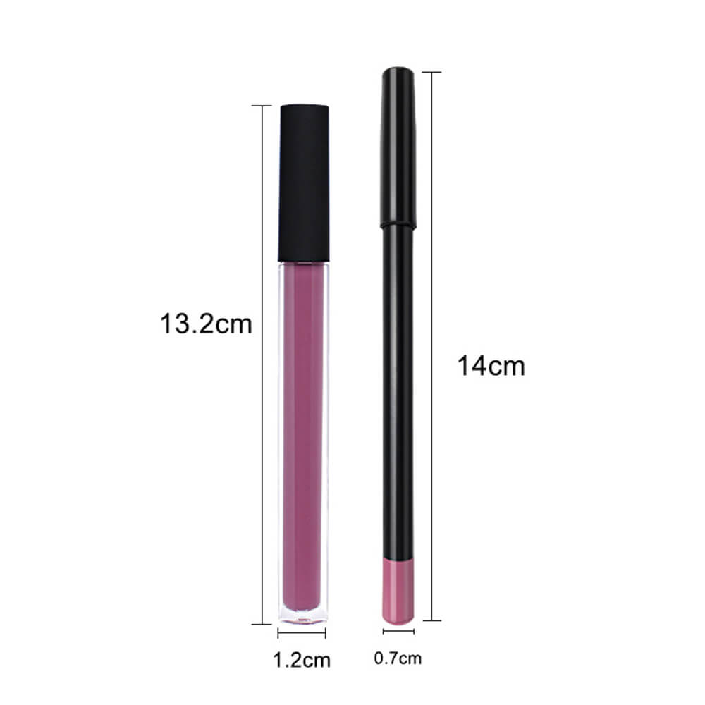 21 color matte liquid lipstick lip liner set high pigmented waterproof