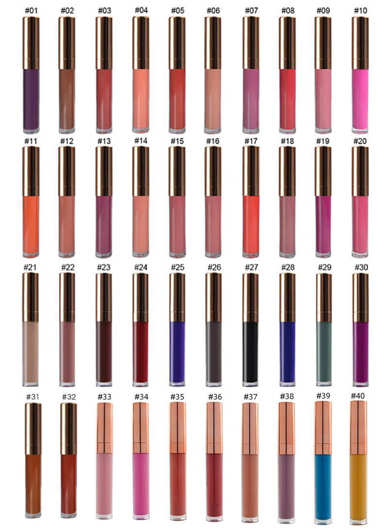 40 color liquid lipstick matte non-stick long lasting (color 01-20)