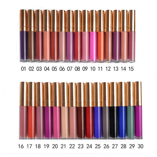 40 color liquid lipstick matte non-stick long wearing waterproof no logo
