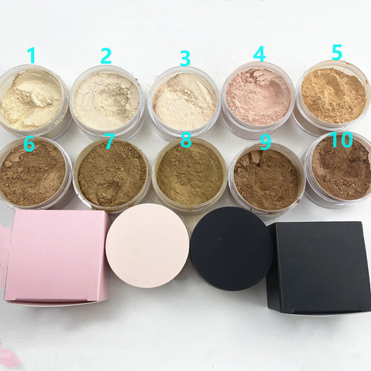 Poudre libre fixante longue tenue, 10 couleurs, contrôle du sébum