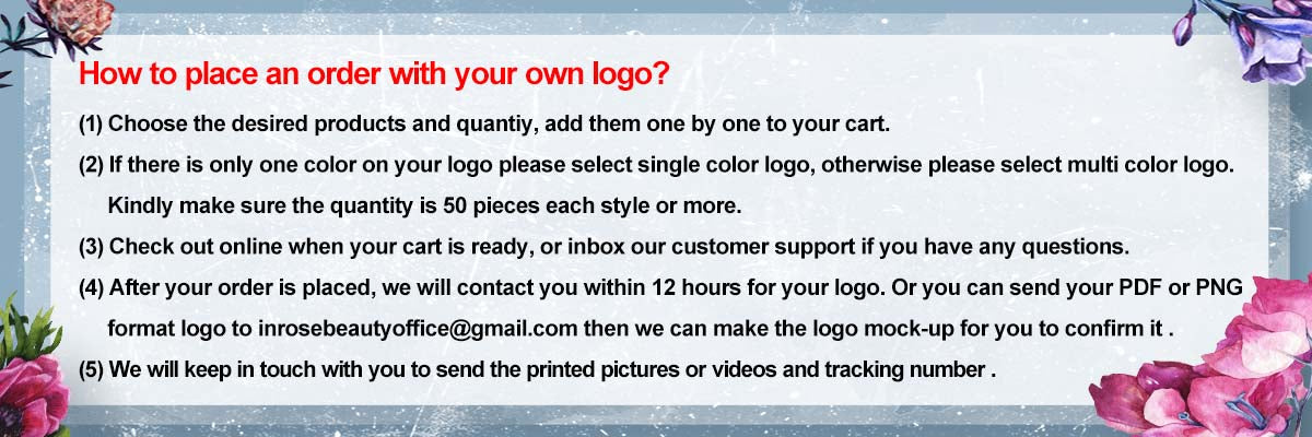 HOW TO PLACE AN ORDER WITH YOUR OWN LOGO? – Inrose Cosmetics