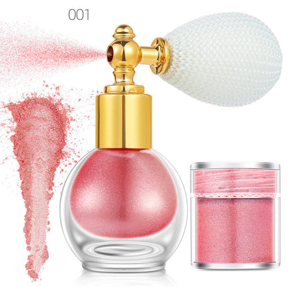 14 color highlighter powder shimmer glitter spray face body hair (1 bottle of spray + 1 refill)