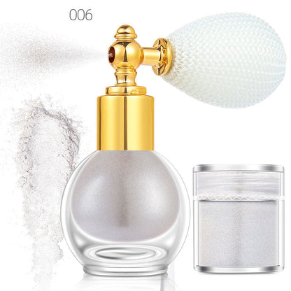 14 color highlighter powder shimmer glitter spray face body hair (1 bottle of spray + 1 refill)