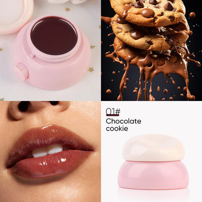 4-Color Lip Mask Jam Lip Balm Moisturizing Tinted Lip Gloss Gel with Lip Brush