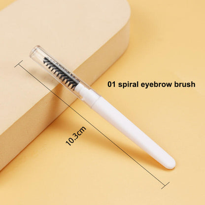 White makeup brush silicone lip eyebrow eyeliner brushes portable