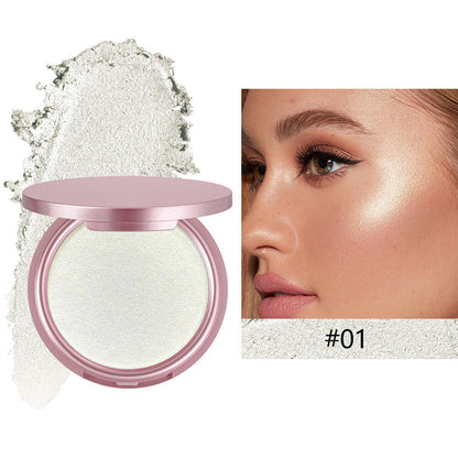 9-Shade Highlighter Compact Shimmer Soft Creamy Skin-Adhering Long Lasting