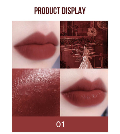 6 color matte lipstick+velvet lipstick double-headed long lasting