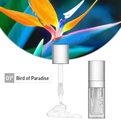 48 Colors Lip Oil Fruit Lip Gloss Lip Plumping Oil Vegan Moisturizing Silver-Plated Tube