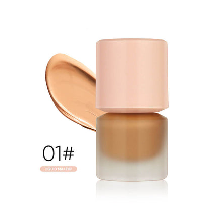 12-Shade Liquid Foundation High-Coverage Long-Lasting Flawless Waterproof 15ml