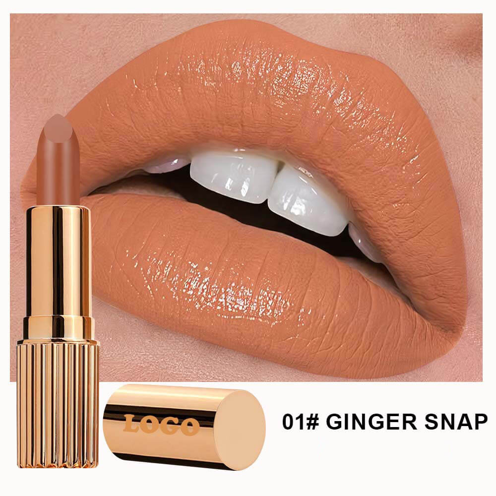 24 Color Matte Lipstick High Pigmented Long Lasting Waterproof Gold Tube
