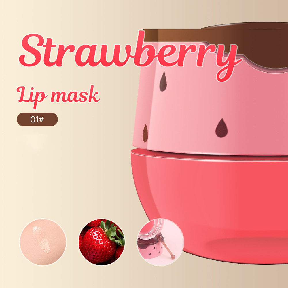 2 Flavors Lip Mask Honey Strawberry Lip Cream Fades Lip Lines Moisturizing