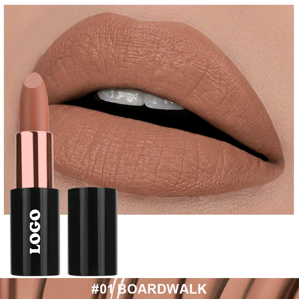 24 Color Matte Lipstick Nude No Dry Lips High Pigment Waterproof Magnetic Tube