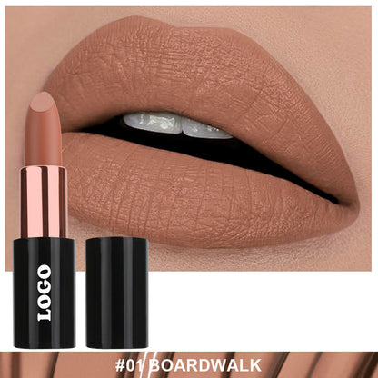 24 Color Matte Lipstick Nude No Dry Lips High Pigment Waterproof Magnetic Tube