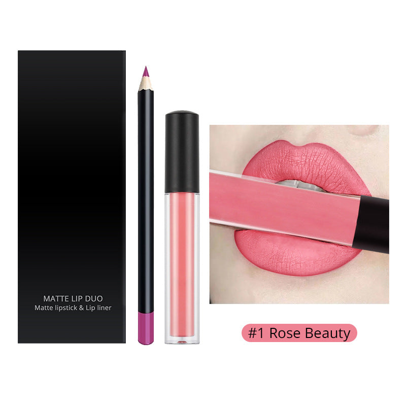 30 Color Liquid Lipstick Lip Liner Set Matte Lipstick Kit Long Lasting Waterproof