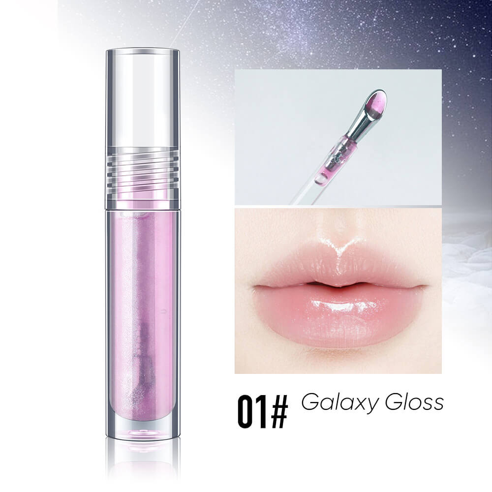 6-Shade "Ice Bomb" Plumping Lip Oil Cooling Dewy Lip Gloss Zinc Alloy Applicator