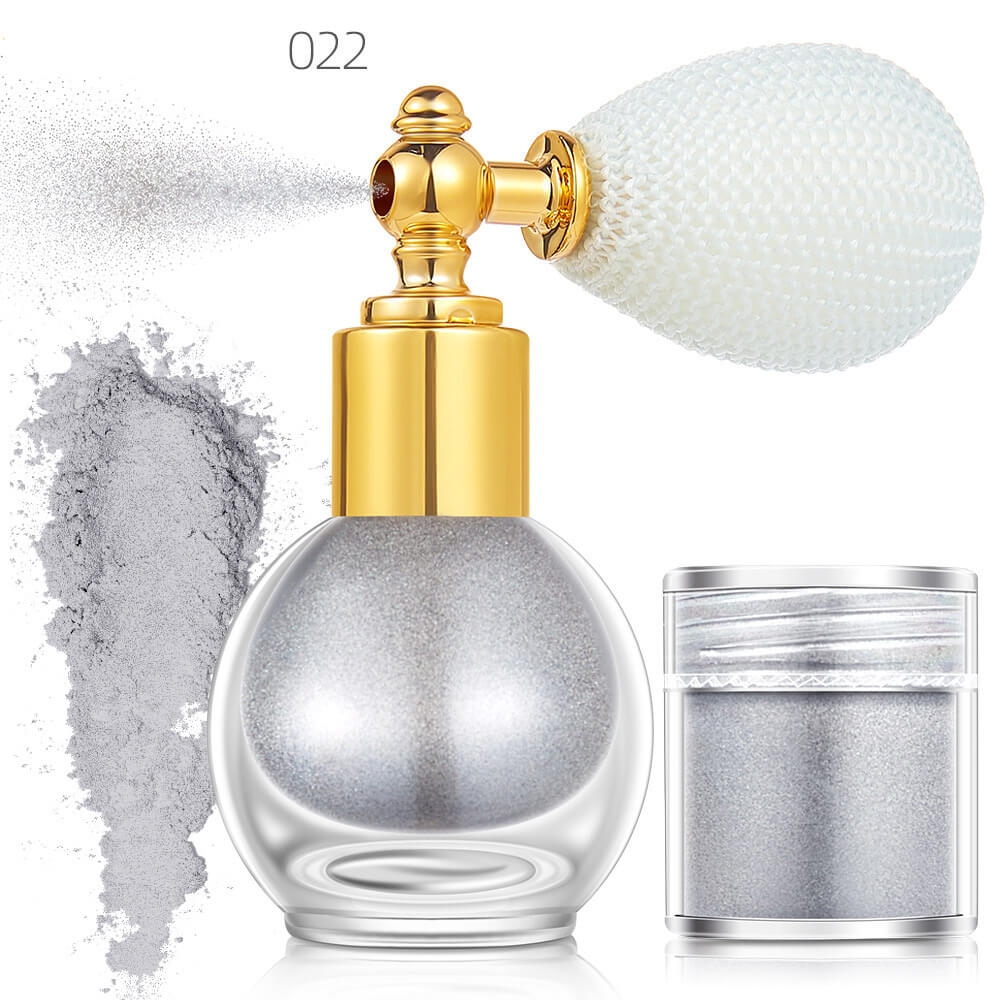 14 color highlighter powder shimmer glitter spray face body hair (1 bottle of spray + 1 refill)