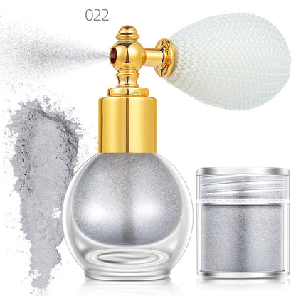 14 color highlighter powder shimmer glitter spray face body hair (1 bottle of spray + 1 refill)