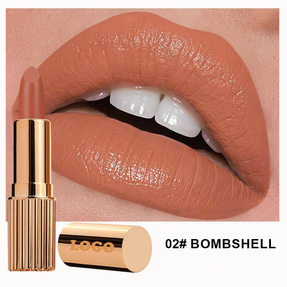 24 Color Matte Lipstick High Pigmented Long Lasting Waterproof Gold Tube