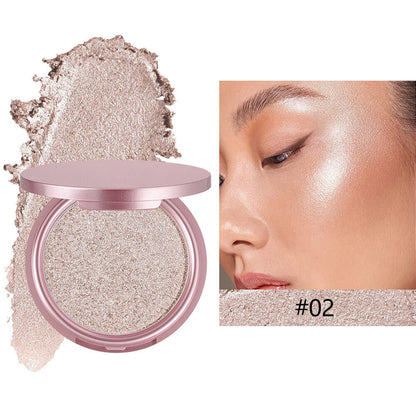 9-Shade Highlighter Compact Shimmer Soft Creamy Skin-Adhering Long Lasting