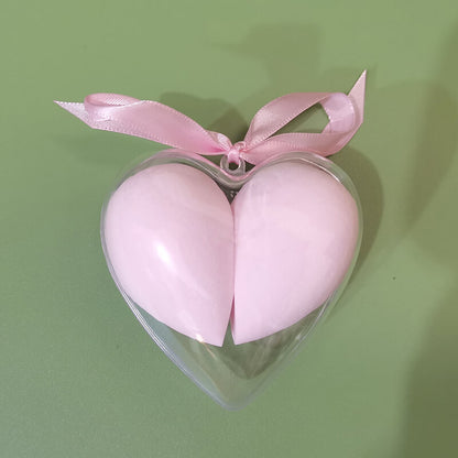 2 in 1 makeup sponge beauty blender powder puff heart-shaped soft