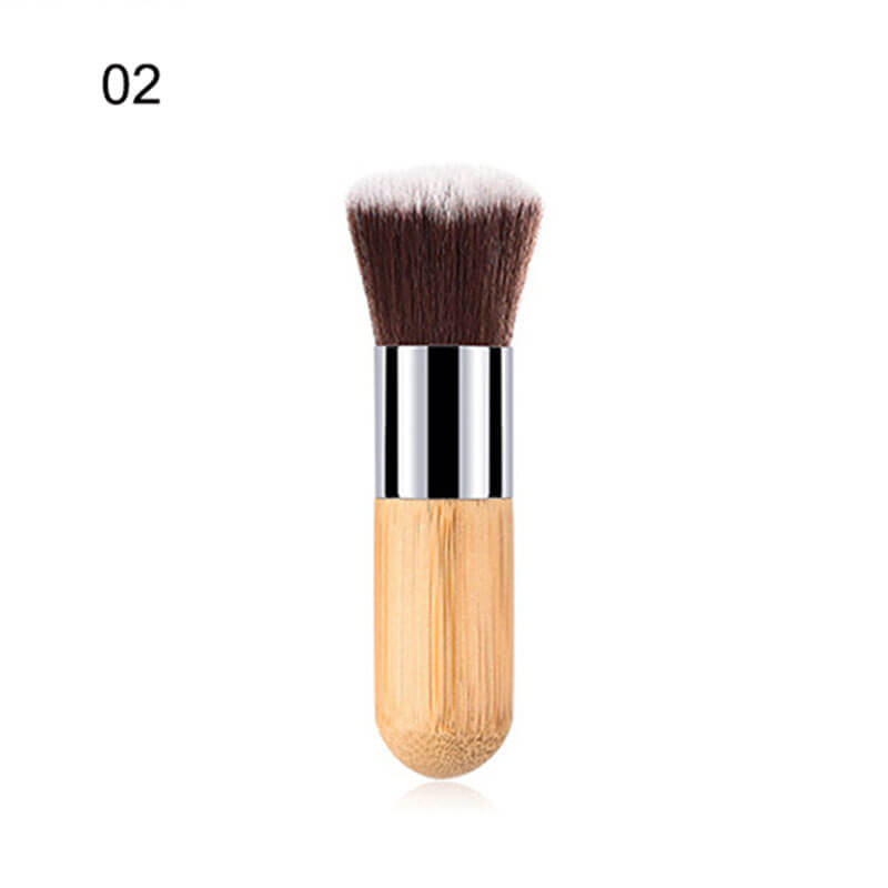 Makeup brushes foundation highlighter single brush bamboo handle