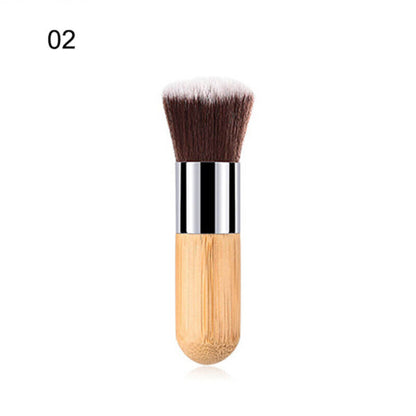 Makeup brushes foundation highlighter single brush bamboo handle