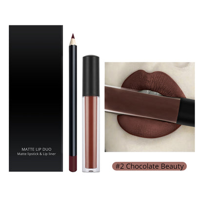 30 Color Liquid Lipstick Lip Liner Set Matte Lipstick Kit Long Lasting Waterproof