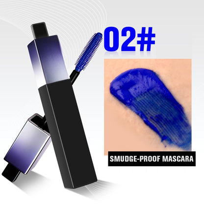 5-color Colored Mascara With Flexible Silicone Brush Head Long Curled Waterproof