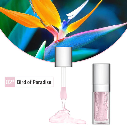 48 Colors Lip Oil Fruit Lip Gloss Lip Plumping Oil Vegan Moisturizing Silver-Plated Tube