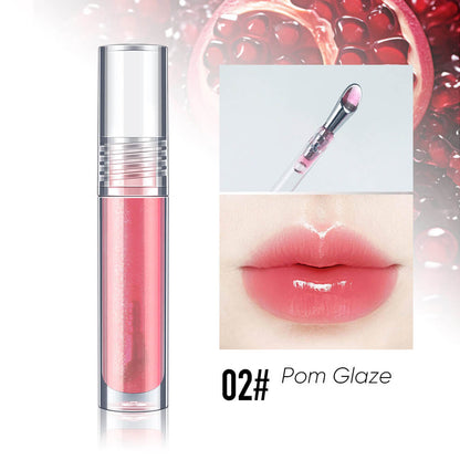 6-Shade "Ice Bomb" Plumping Lip Oil Cooling Dewy Lip Gloss Zinc Alloy Applicator